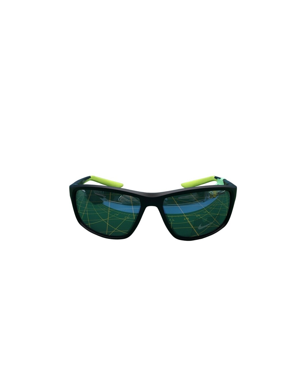 Nike Adrenaline 2 Sunglasses Mens One Size Black Wrap Silver Mirrored Lenses